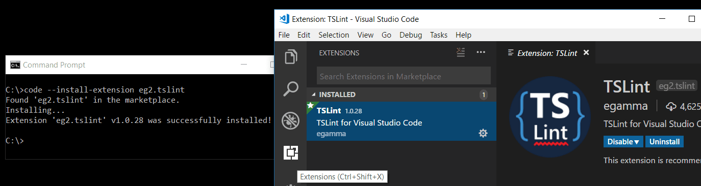 install extension