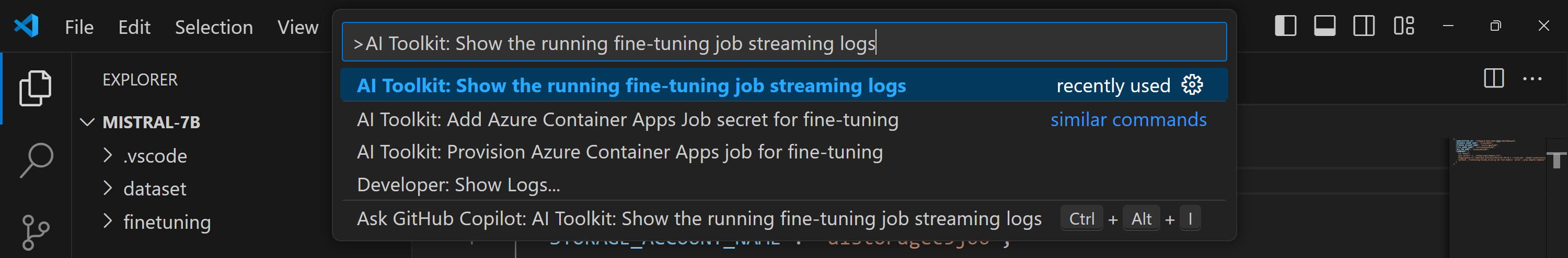 Streaming Log Command