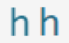 Comparison showing that disable-lcd-text disables RGB subpixel rendering